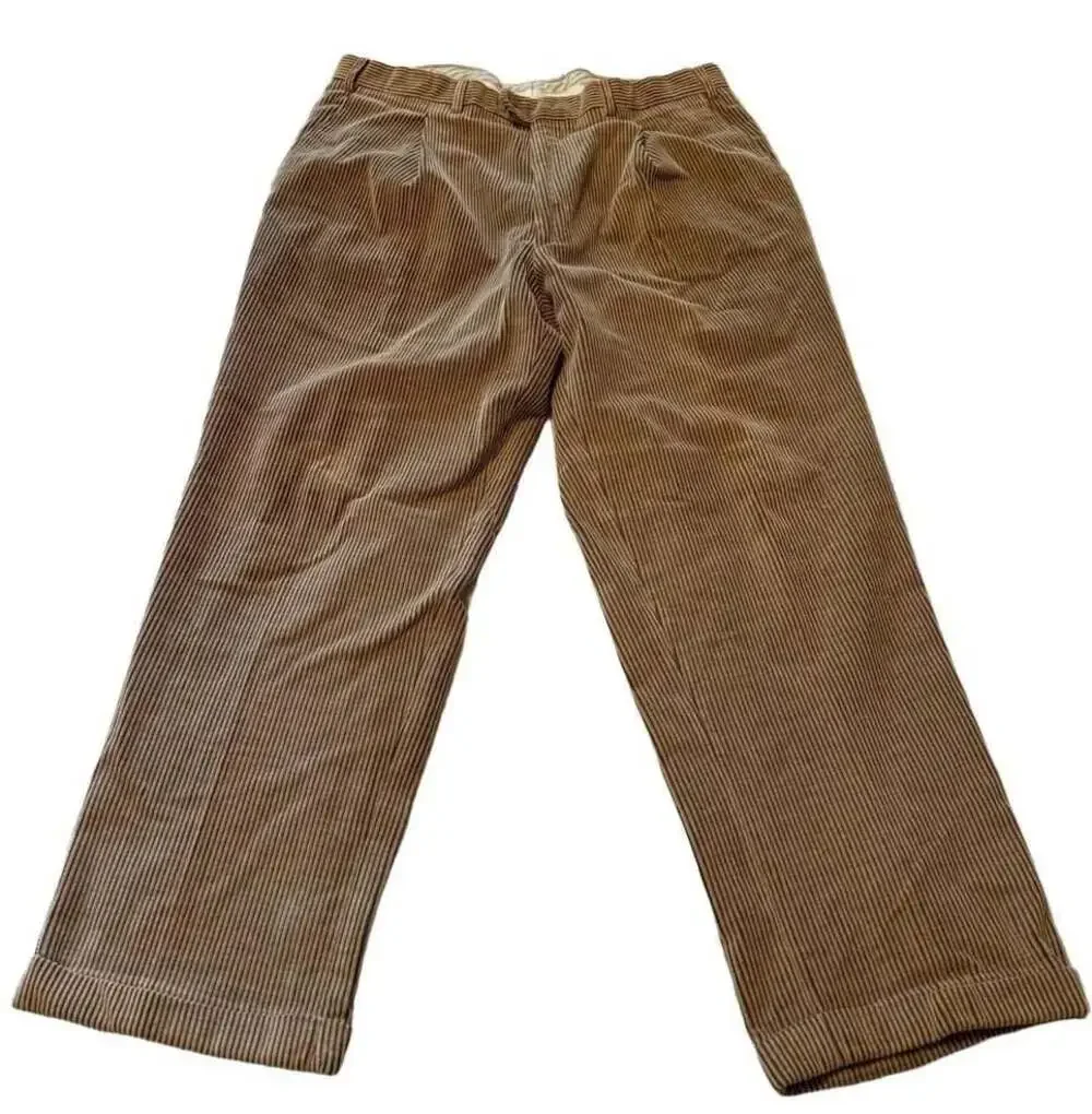 Duca Visconti Di Modrone Vintage Italian Corduroy Pleated Trousers